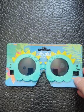 Teal Green Dinosaur Dino Novelty Sunglasses